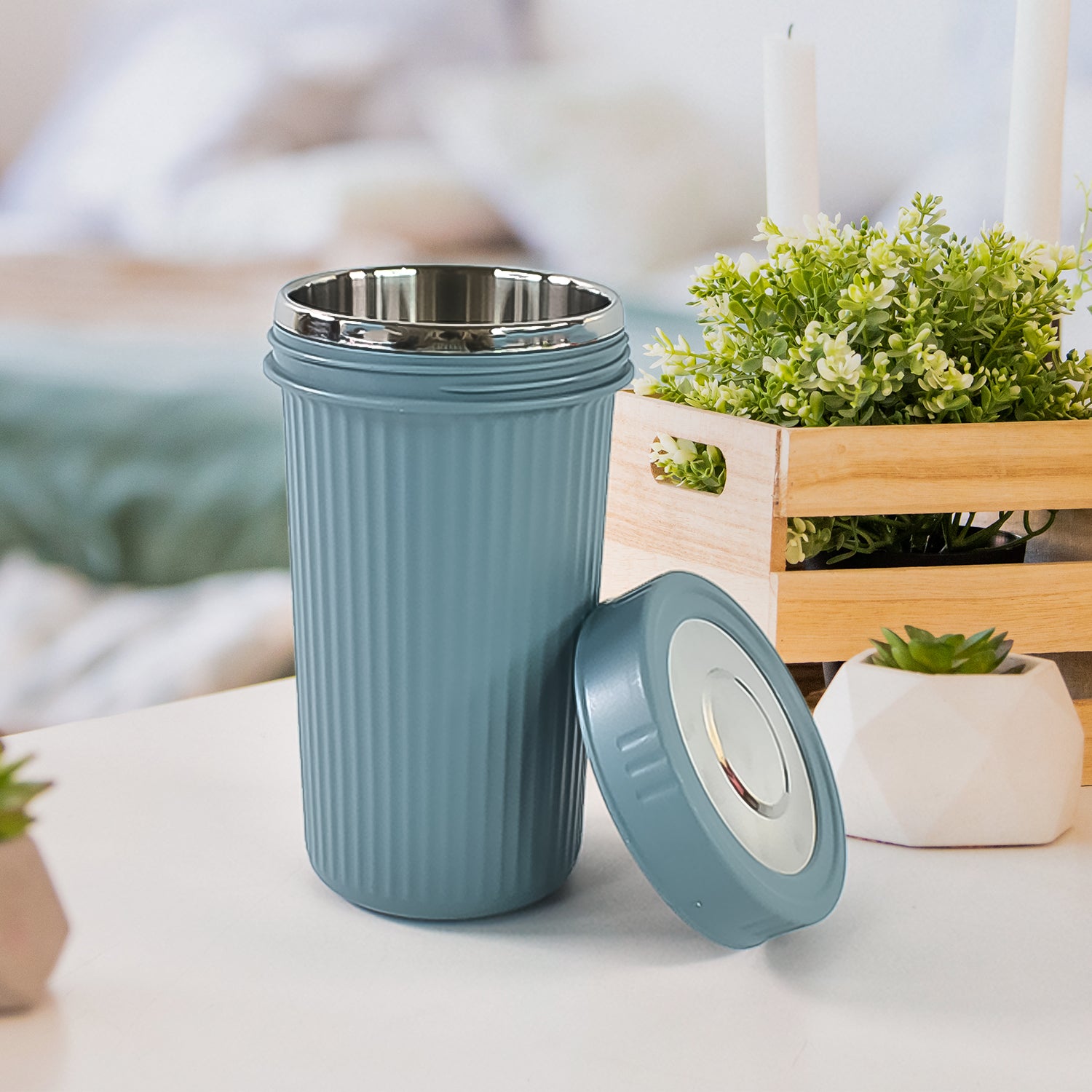 Apex Double Wall Inner Steel Travel Glass (500ml) Approx (1 Pc  Mix Color) Apex Double Wall Inner Steel Travel Glass (500ml) Approx (1 Pc  Mix Color)